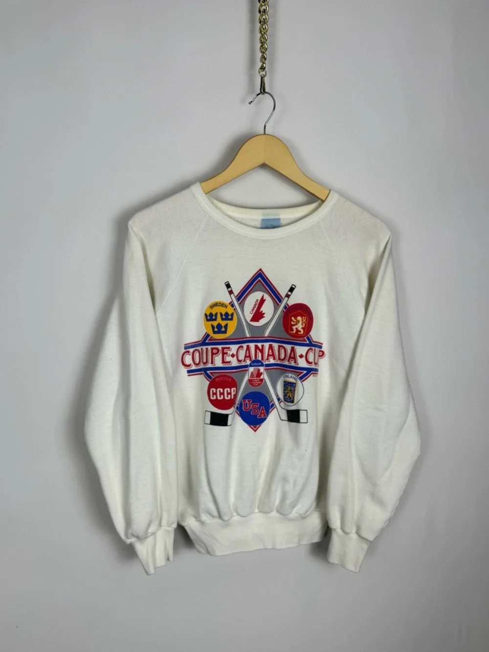Vintage 90s Coupe Canada Hockey Crewneck Sweatshirt - Picture 1 of 6